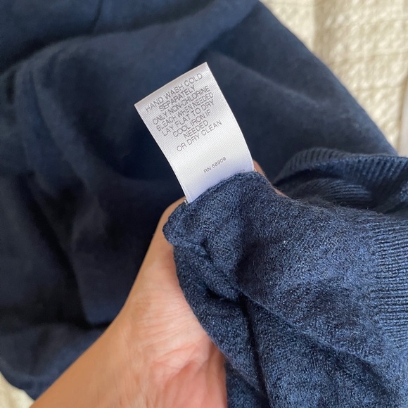 Turnbury Men's Blue v neck Sweater extra fine merino wool size XXL - Picture 8 of 10